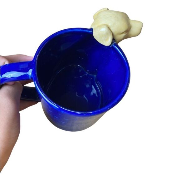 GOLDEN RETRIEVER Dog MUG Cobalt BLUE - Picture 4 of 7
